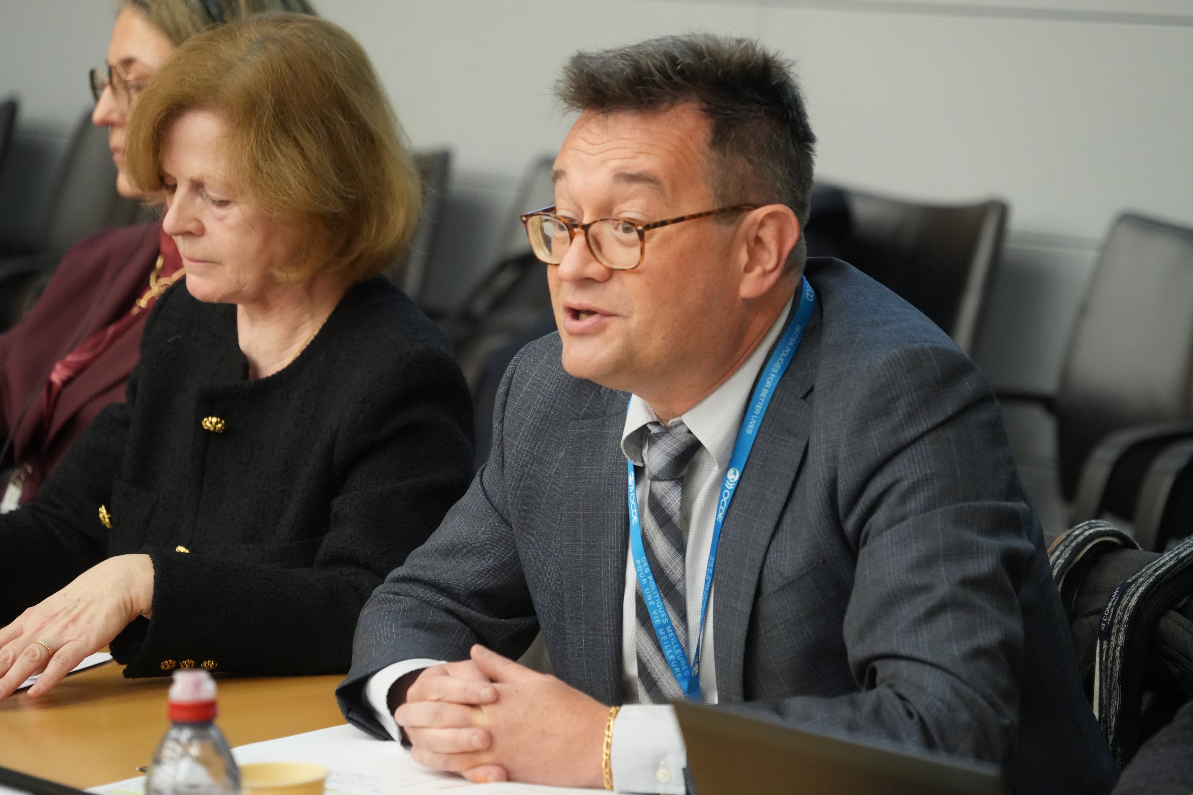 The Ambassador and Permanent Representative of France to the OECD Cyrille Pierre provided opening remarks at our roundtable with French Healthcare Association.