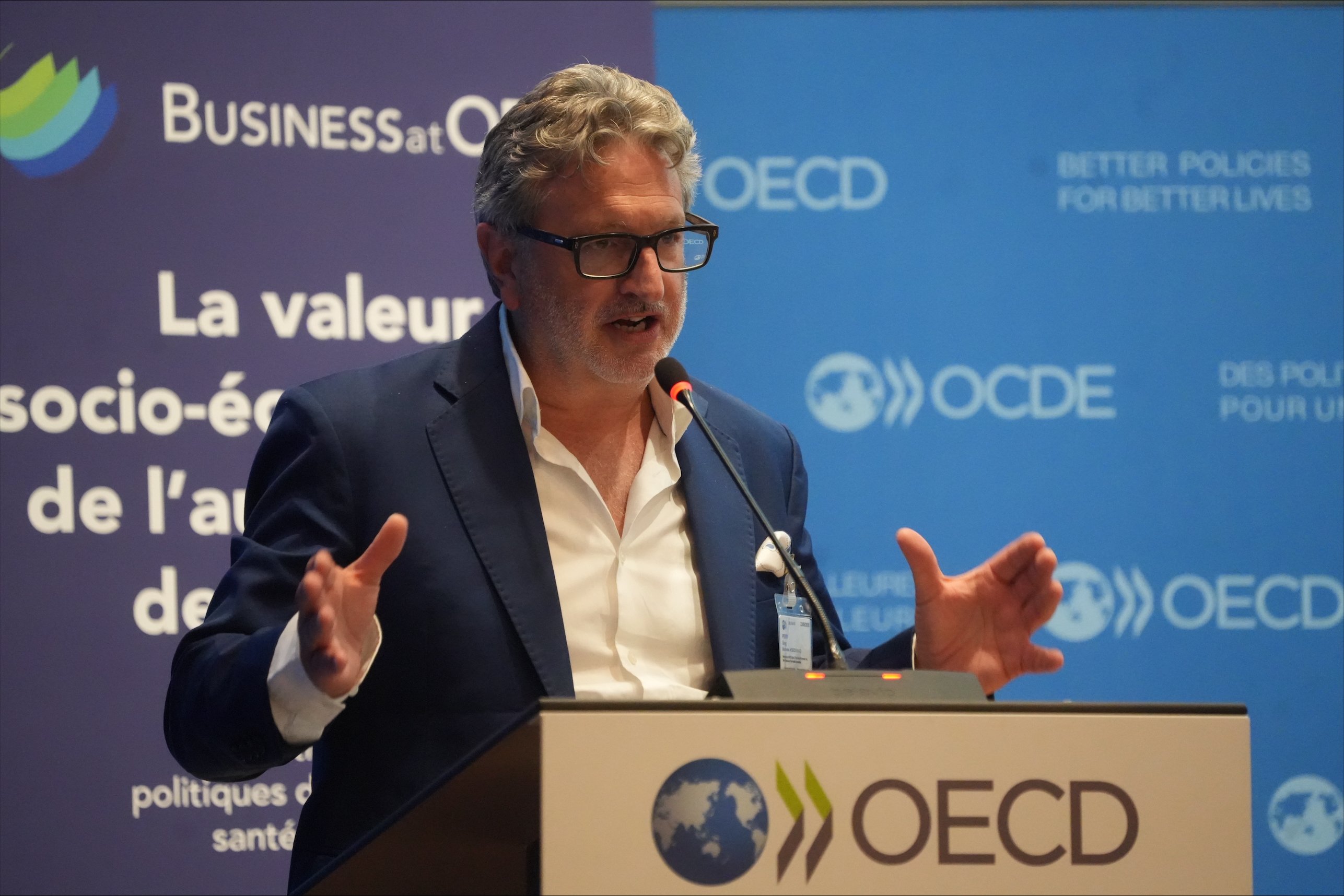 The Global Self-Care Federation's Greg Perry delivered a keynote presentation during the event.