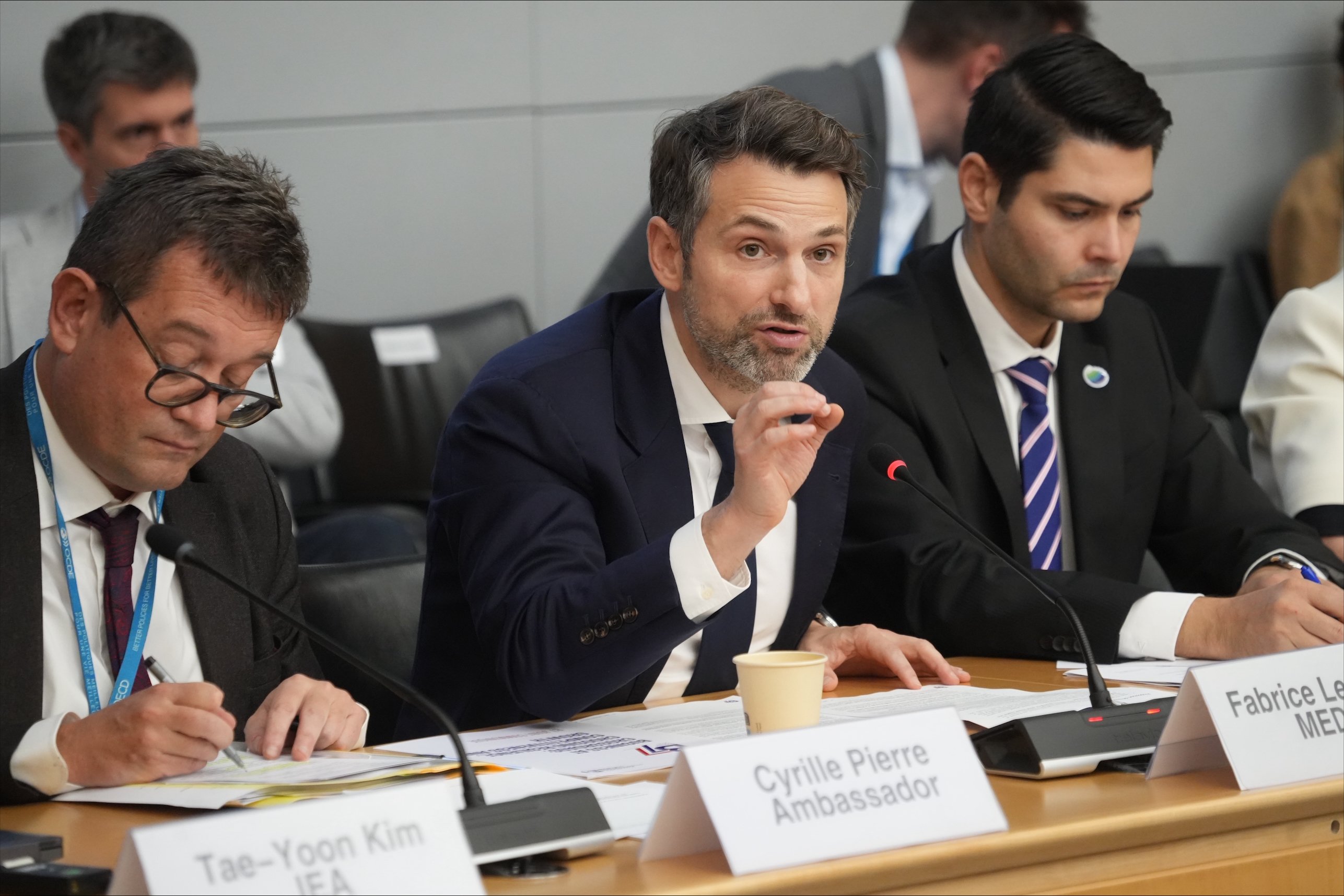 MEDEF's Fabrice Le Saché delivered opening remarks on behalf of the B7.