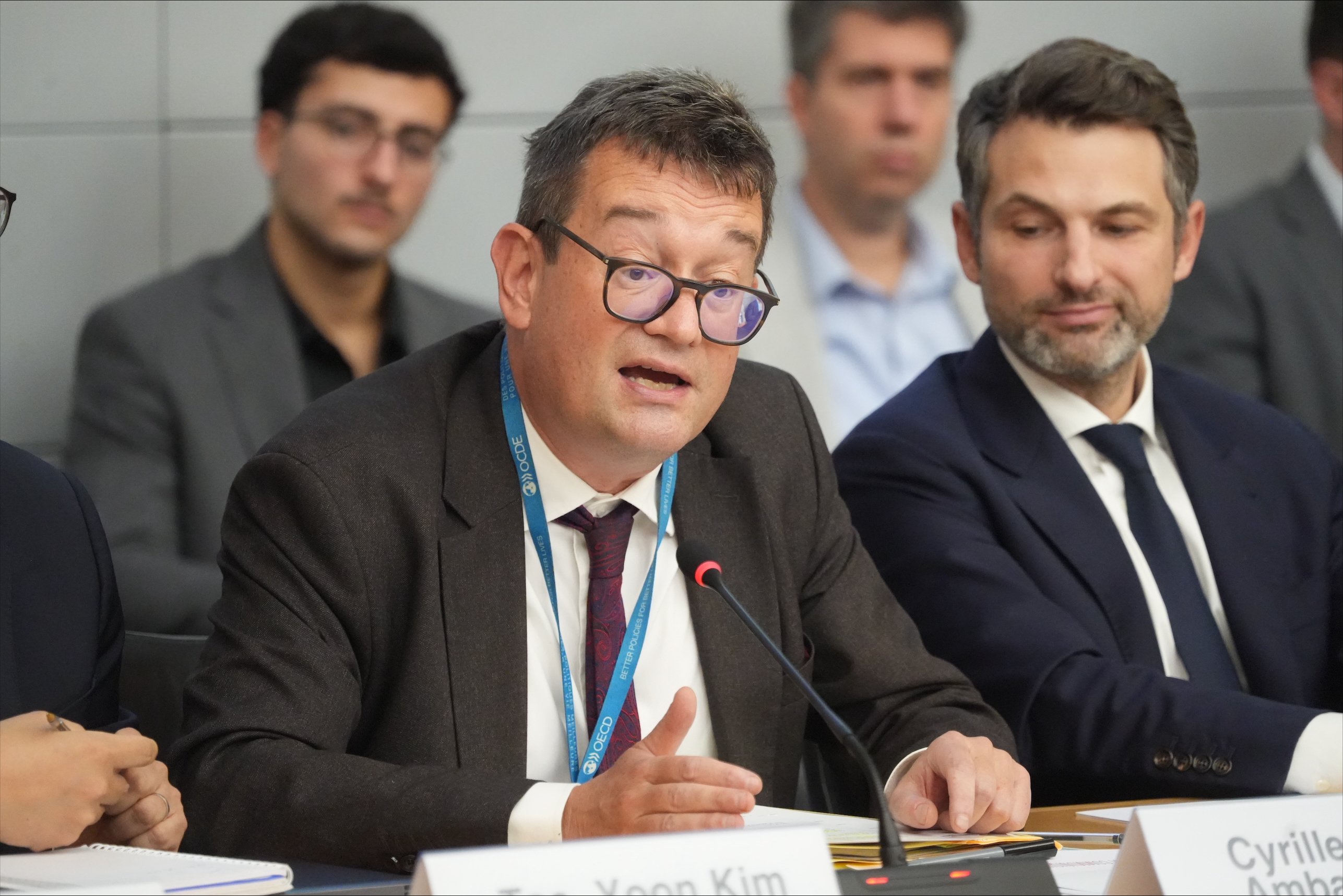 The Ambassador and Permanent Representative of France, Cyrille Pierre, joined the session to open the event on behalf of G7 France.