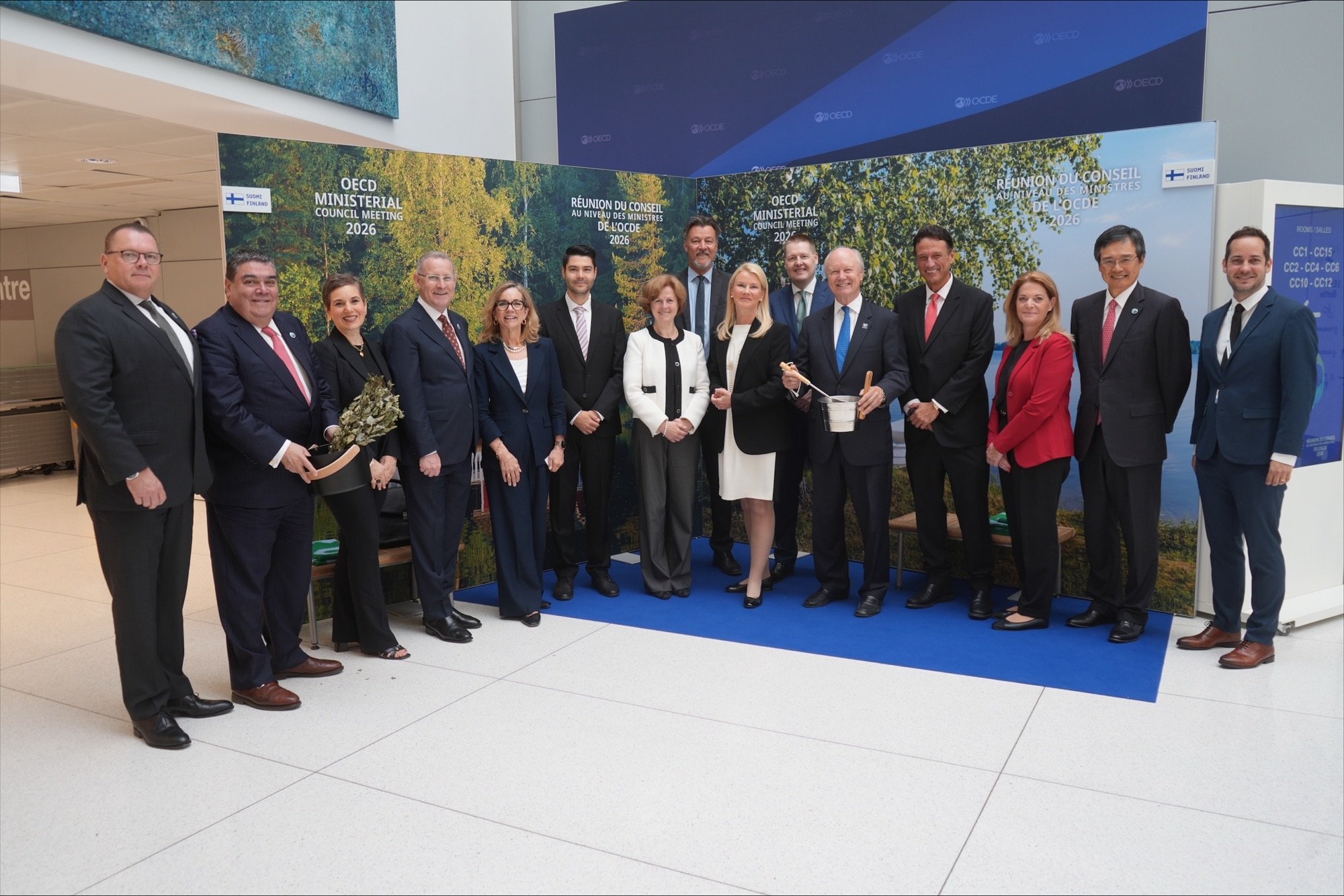 Our delegation to the OECD Ministerial Council Meeting, including members of our Executive Board, and leaders of our global business network, led by our Chair Rick Johnston.