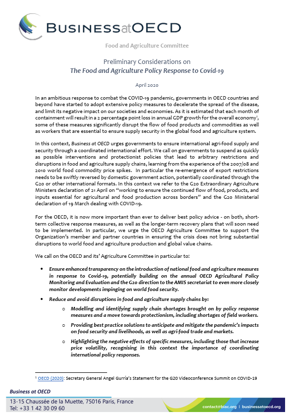 response to covid-1